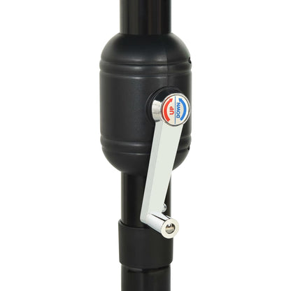 Hageparasoll med aluminiumsstang 3 nivåer antrasitt 3,5 m