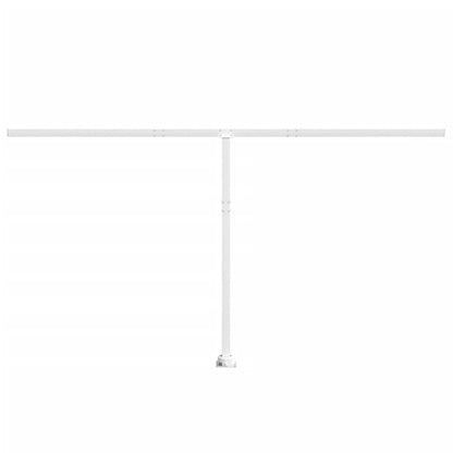 Markisestolpesett hvit 450x245 cm jern