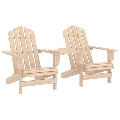 Adirondack hagestoler med tebord heltre gran