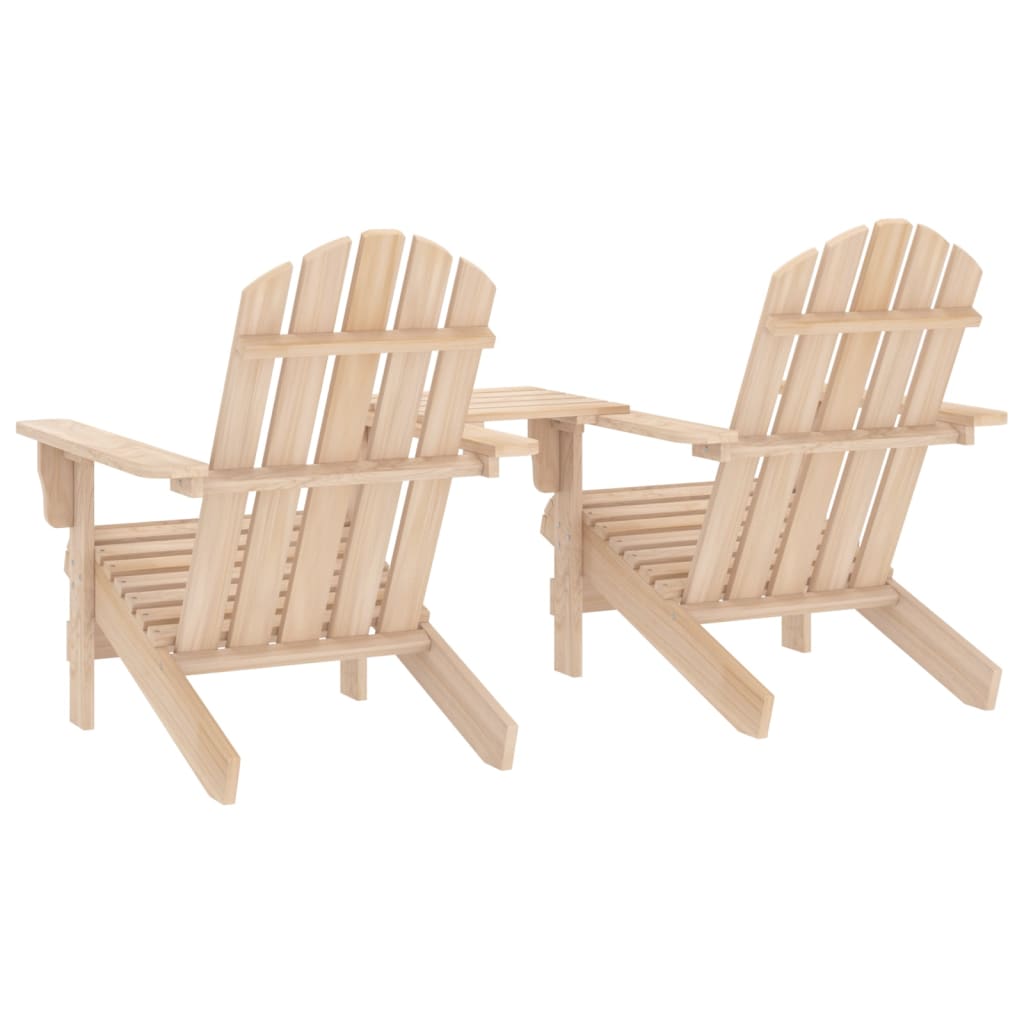 Adirondack hagestoler med tebord heltre gran