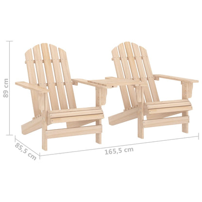 Adirondack hagestoler med tebord heltre gran
