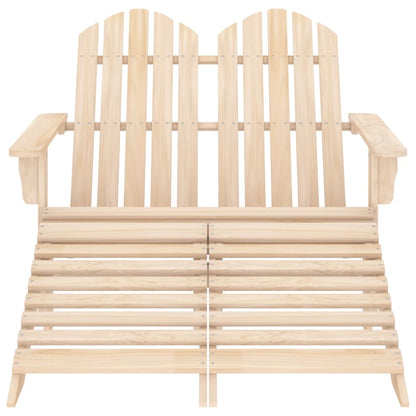 Adirondack hagestol og ottoman 2-seters heltre gran