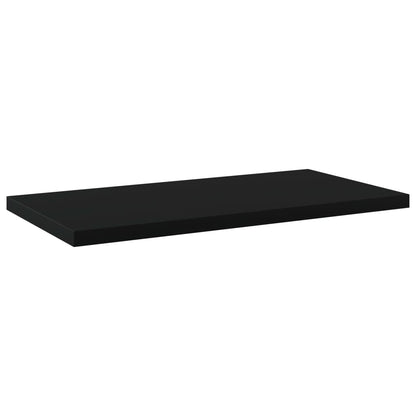 Hylleplater 4 stk svart 40x20x1,5 cm konstruert tre