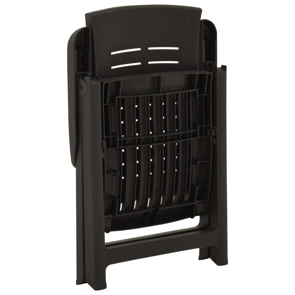 Hagelenestoler 2 stk plast antrasitt