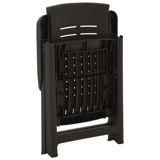 Hagelenestoler 2 stk plast antrasitt