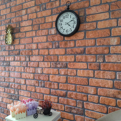 3D veggpaneler med terrakotta mursteindesign 10 stk EPS