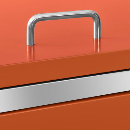 Søppeldunkskur firedobbelt 276,5x77,5x112,5 cm rustfritt stål