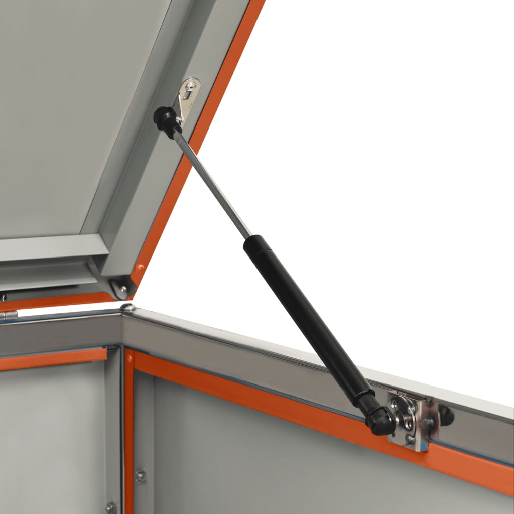 Søppeldunkskur firedobbelt 276,5x77,5x112,5 cm rustfritt stål