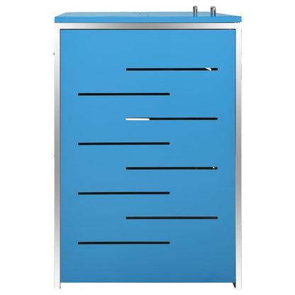 Søppeldunkskur dobbelt 138x77,5x112,5 cm rustfritt stål