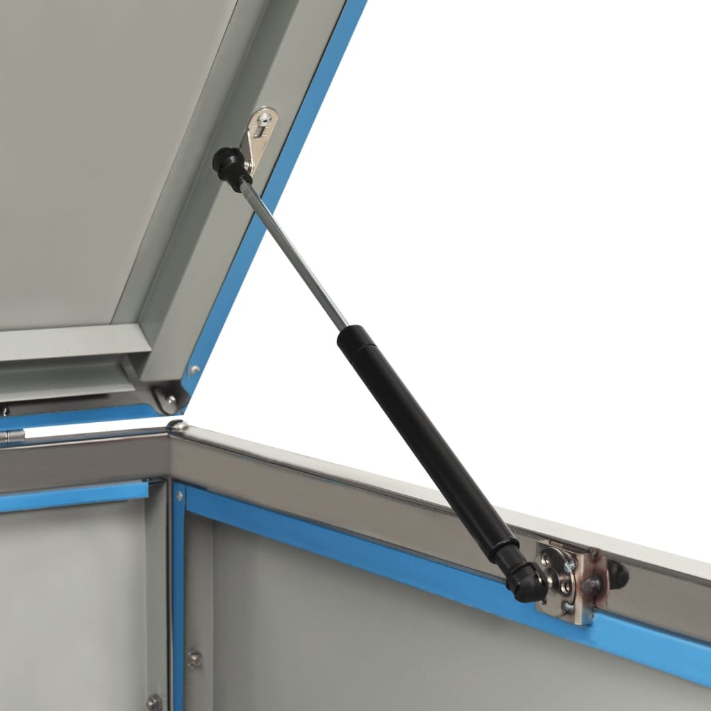 Søppeldunkskur dobbelt 138x77,5x112,5 cm rustfritt stål