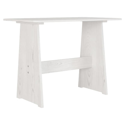 Spisebord med benk REINE hvit heltre furu