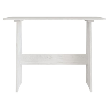 Spisebord med benk REINE hvit heltre furu