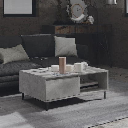 Salongbord betonggrå 90x60x35 cm konstruert tre