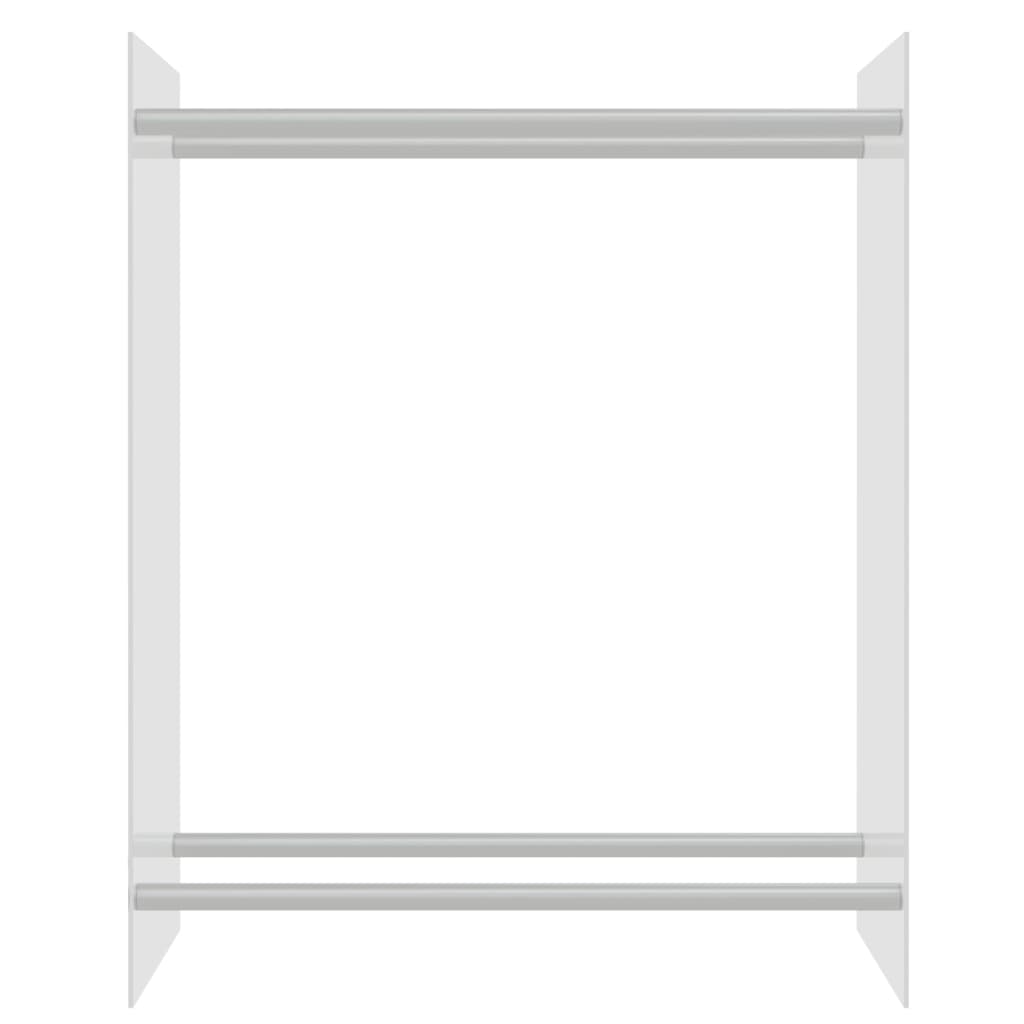 Vedstativ gjennomsiktig 80x35x100 cm herdet glass