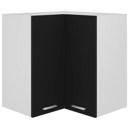 Hengende hjørneskap "Lyon" svart 57x57x60 cm konstruert tre