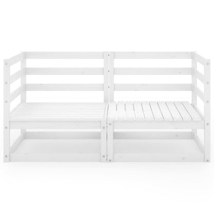 2-seters hagesofa hvit heltre furu