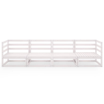 4-seters hagesofa hvit heltre furu