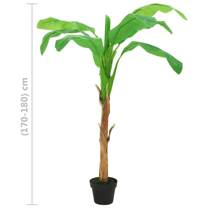 Kunstig banantre med potte 180 cm grønn