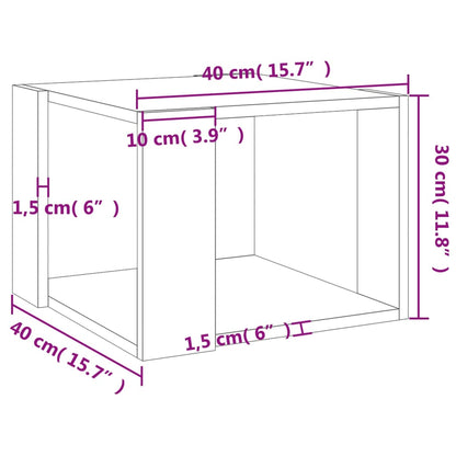 Salongbord sonoma eik 40x40x30 cm konstruert tre