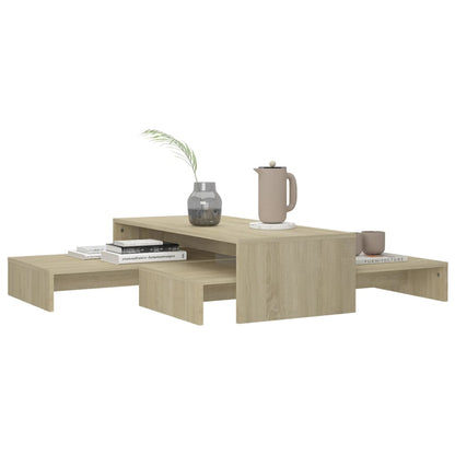 Stablebart bordsett sonoma eik 100x100x26,5 cm konstruert tre