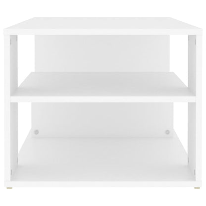 Salongbord hvit 100x50x40 cm konstruert tre