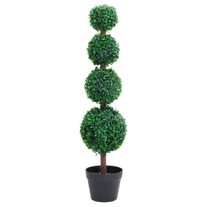Kunstig buksbomplante med potte ballformet 90 cm grønn