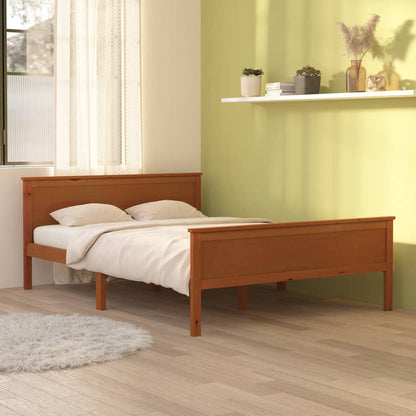 Sengeramme honningbrun heltre furu 140x200 cm
