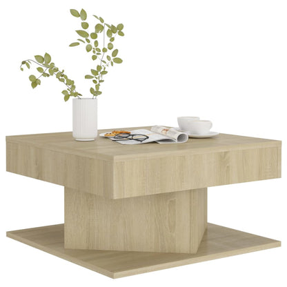Salongbord sonoma eik 57x57x30 cm konstruert tre