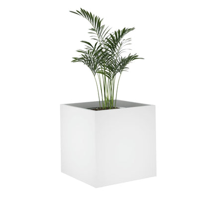 Plantekasse hvit 40x40x40 cm konstruert tre