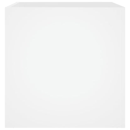 Plantekasse hvit 40x40x40 cm konstruert tre