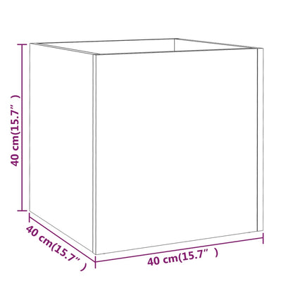 Plantekasse hvit 40x40x40 cm konstruert tre