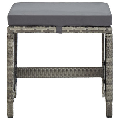 Hagekrakker med puter 4 stk polyrotting grå