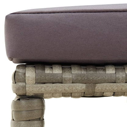 Hagekrakker med puter 4 stk polyrotting grå