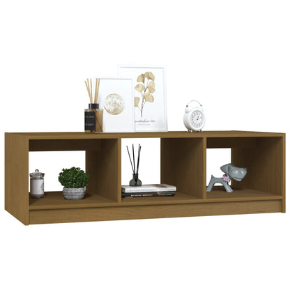 Salongbord 110x50x34 cm heltre furu honningbrun
