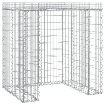 Gabionvegg for søppelkasse 110x91x120 cm galvanisert jern