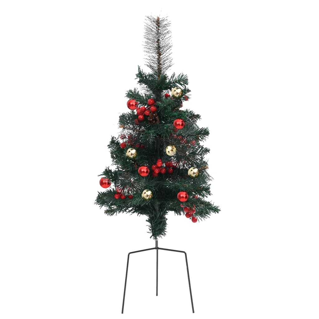 Kunstige juletrær for gangvei 2 stk 76 cm PVC