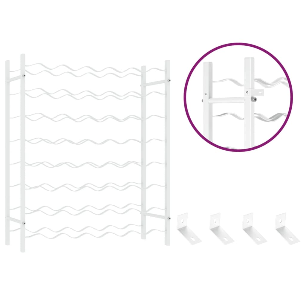 Vinstativ for 48 flasker metall hvit