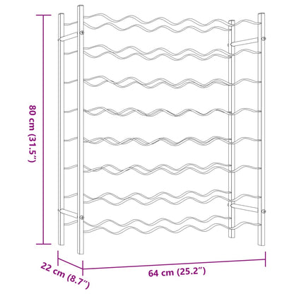 Vinstativ for 48 flasker metall hvit