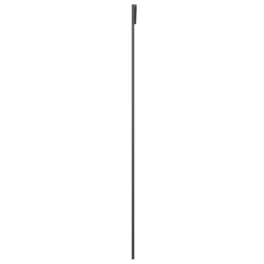Skyvedør frostet ESG-glass og aluminium 76x205 cm svart