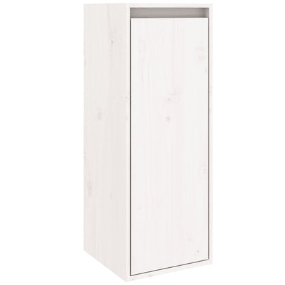 Veggskap 2 stk hvit 30x30x80 cm heltre furu