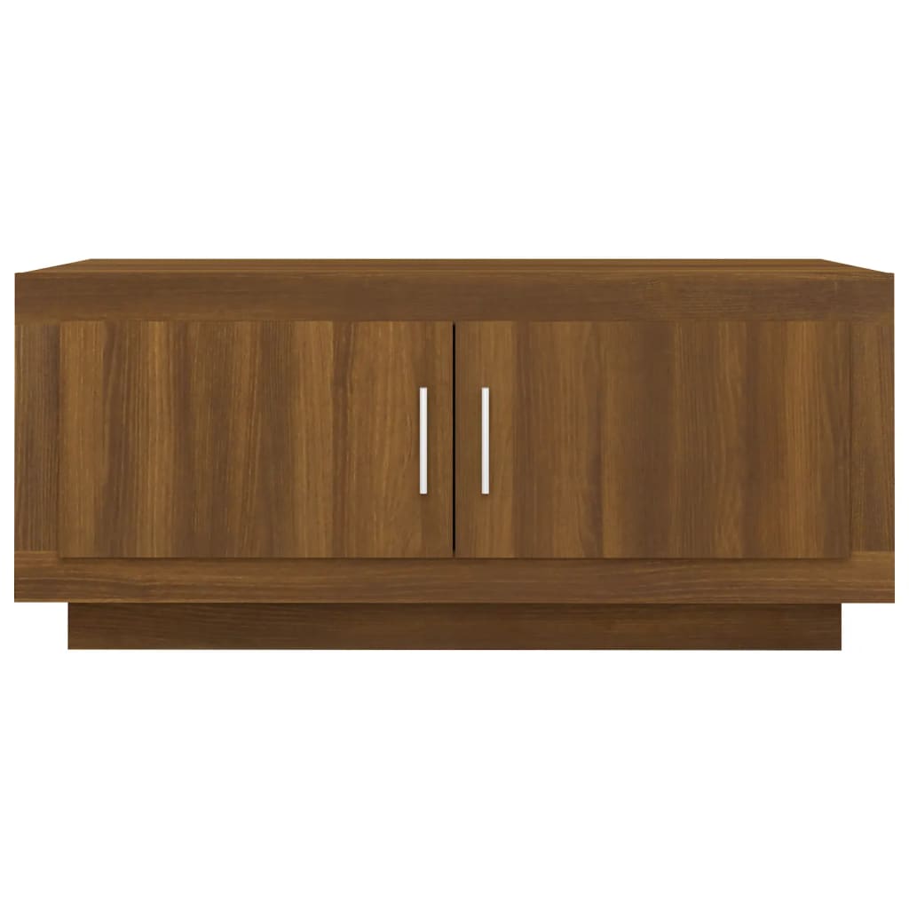 Salongbord brun eik 102x50x45 cm konstruert tre