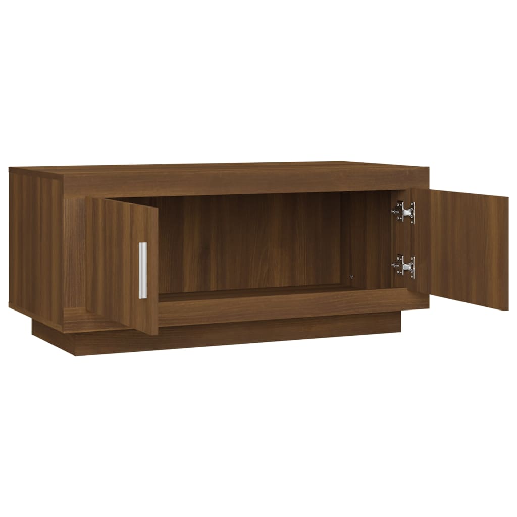 Salongbord brun eik 102x50x45 cm konstruert tre