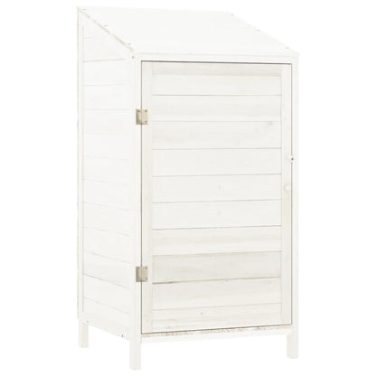 Hageskur hvit 55x52x112 cm heltre gran