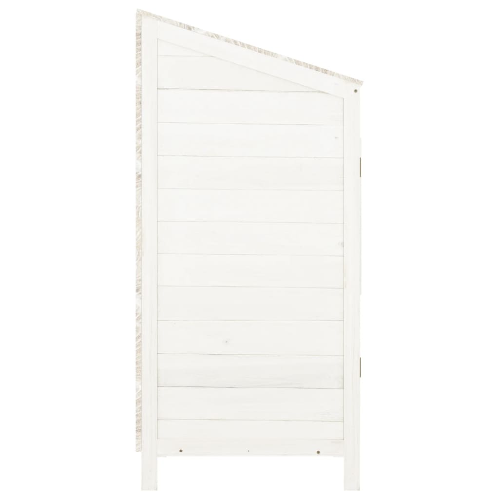 Hageskur hvit 55x52x112 cm heltre gran