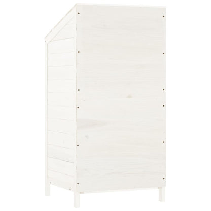 Hageskur hvit 55x52x112 cm heltre gran