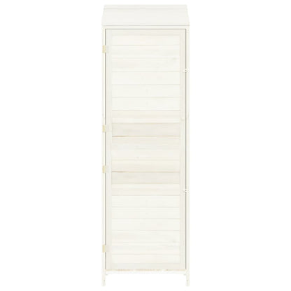 Hageskur hvit 55x52x174,5 cm heltre gran