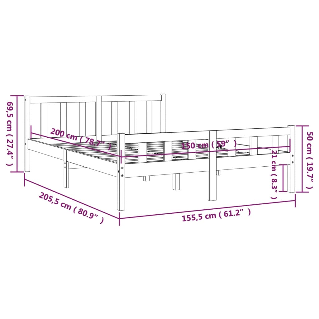 Sengeramme heltre 150x200 cm King Size