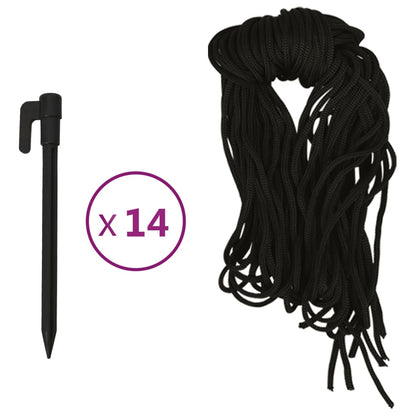 Oppblåsbar snømannfamilie med LED 500 cm