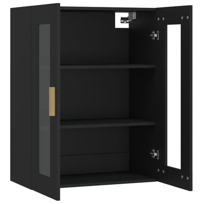 Hengende veggskap svart 69,5x34x90 cm
