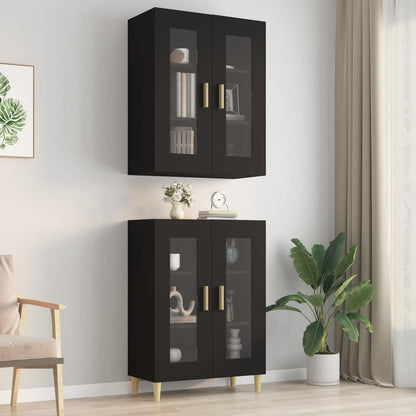 Hengende veggskap svart 69,5x34x90 cm